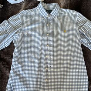 Polo by Ralph Lauren Light Blue Gingham Men's Shirt